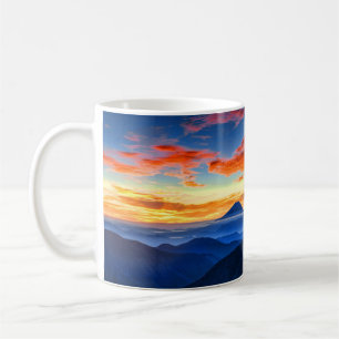 Beautiful Panoramic Mount Fuji Sunset Coffee Mug