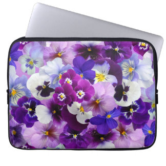 Beautiful Pansies Spring Flowers Laptop Sleeve