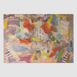 Beautiful Paper Collage Mixed Media Tissue Paper
