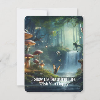 Beautiful Paradise Nature Forest Holiday Card