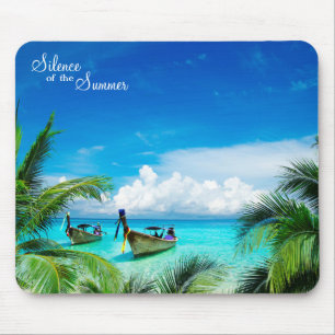 Beautiful Paradise with Ships Mouse Mat