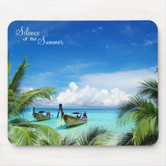 Beautiful Paradise with Ships Mouse Mat (Front)