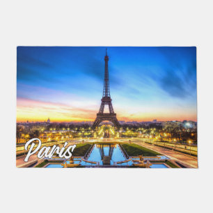 Beautiful Paris, France   Eiffel Tower Doormat