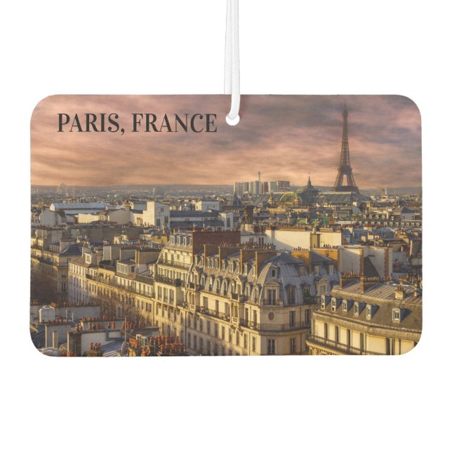 Beautiful Paris France Skyline Eiffel Tower Photo Car Air Freshener (Front)