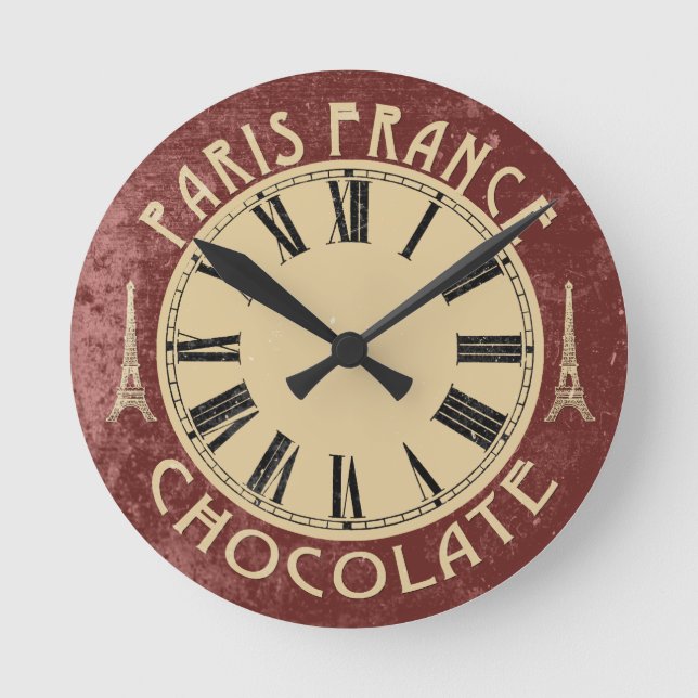 Beautiful Paris France Wall Clock (Front)