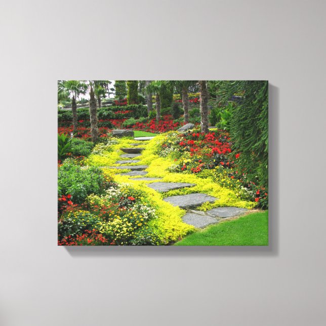 Beautiful Park Flowers Photo Canvas Print (Front)