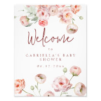 Beautiful Pastel Baby Welcome Poster