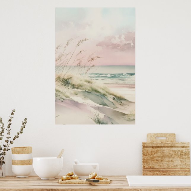 Beautiful pastel beach poster (Kitchen)