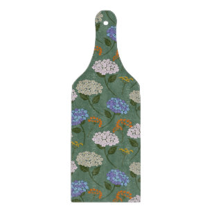 Beautiful,Pastel colour Hydrangea & Wildflower Cutting Board