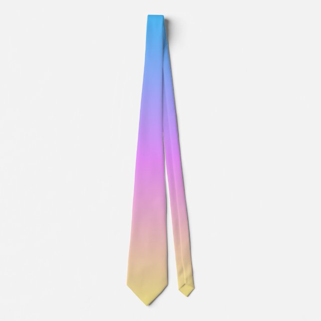 beautiful pastel dream colours gradient blur tie (Front)