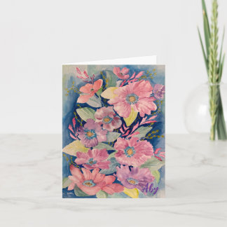 Beautiful Pastel Floral Bouquet Note/Greeting Card