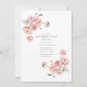 Beautiful Pastel Floral Mother's Day Brunch Invitation