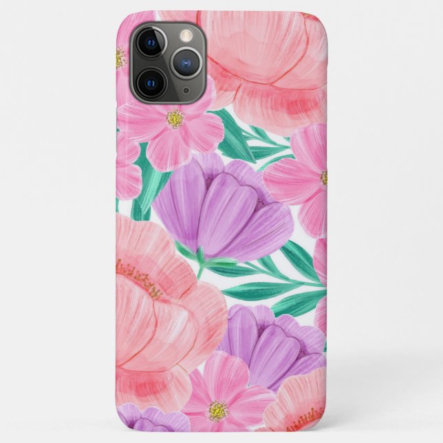 Beautiful Pastel Floral Watercolor Case-Mate iPhone Case (Back)