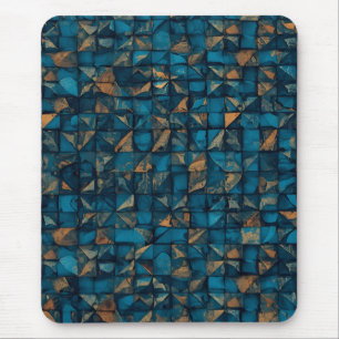 Beautiful Patchwork "Look" in Dark Teal Mouse Mat