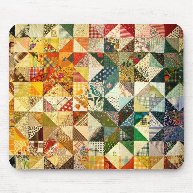 Beautiful Patchwork Mouse Mat (Front)
