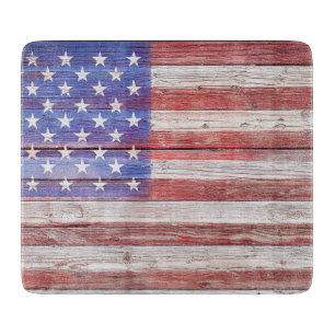 Beautiful Patriotic USA Flag Cutting Board
