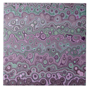Beautiful pattern green purple  M1 Ceramic Tile