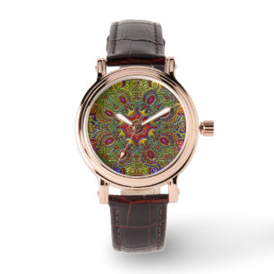 Beautiful Pattern Metallic Rainbow Watch