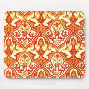 BEAUTIFUL PATTERN - Red & Orange Mouse Mat