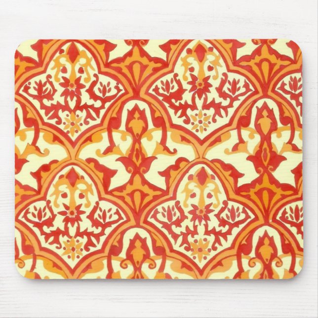 Beautiful pattern-red & orange (TBA winner) Mouse Mat (Front)