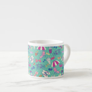 Beautiful Pattern With Summer Elements Espresso Cup