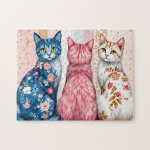 Beautiful Patterned Cats Jigsaw Puzzle