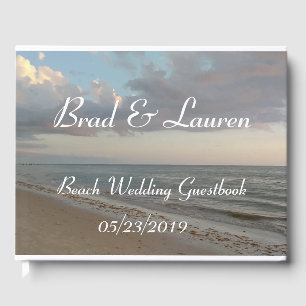 Beautiful Peaceful Beach Wedding Guest Book