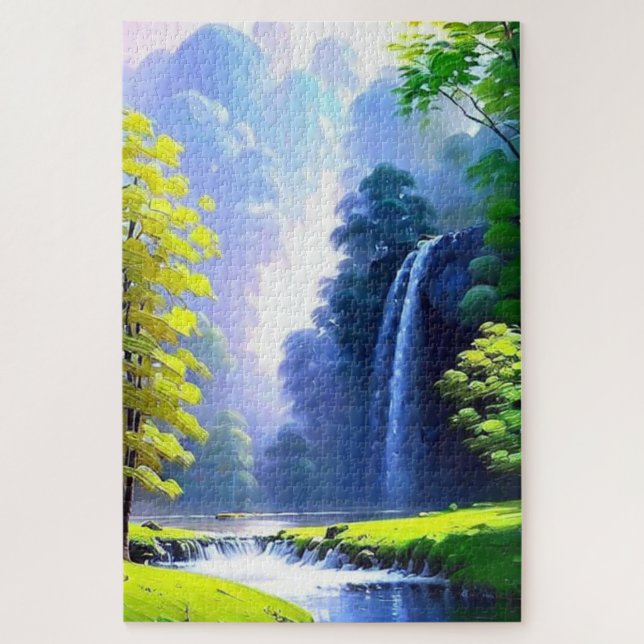 Beautiful Peaceful Nature Painting Puzzle (Vertical)