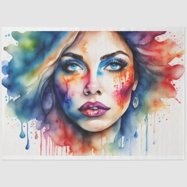 Beautiful peaceful Woman OFDT no3 Tissue paper (Front)