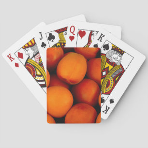Beautiful peach fruit pattern playing cards