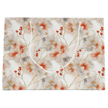 Beautiful Peach Red White Floral