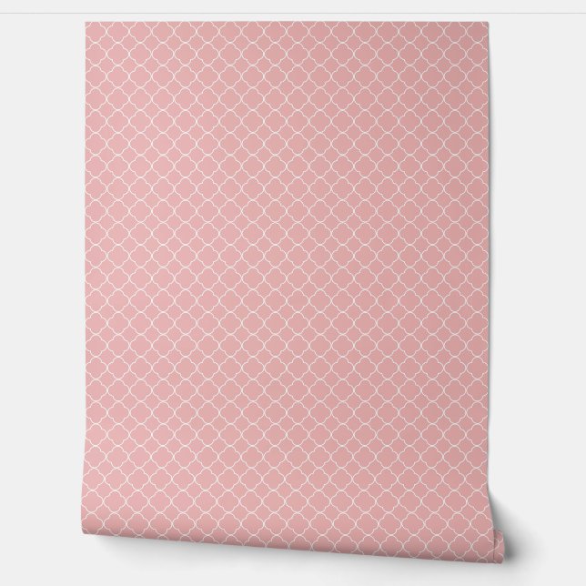 beautiful peach solid colour /pattern wallpaper (Unrolling)