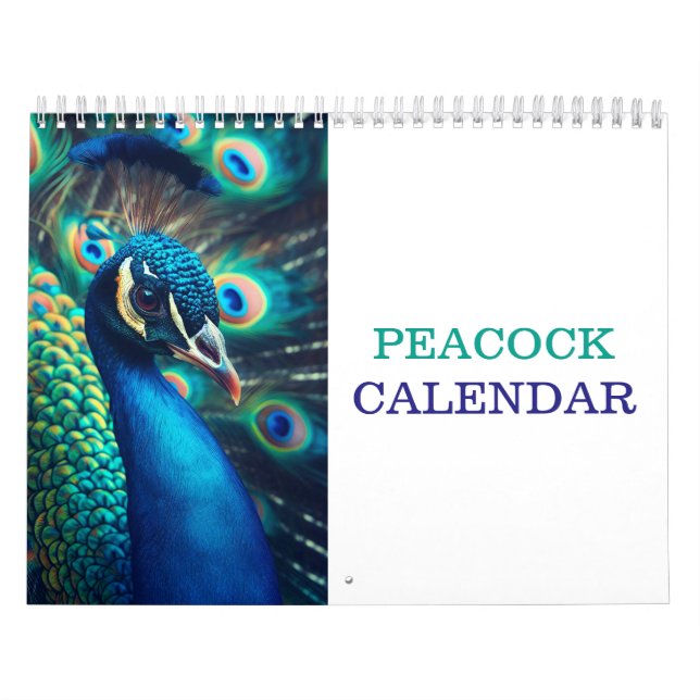 Beautiful Peacock 2026 Calendar (Cover)