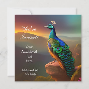 Beautiful Peacock All Occasion Invitations