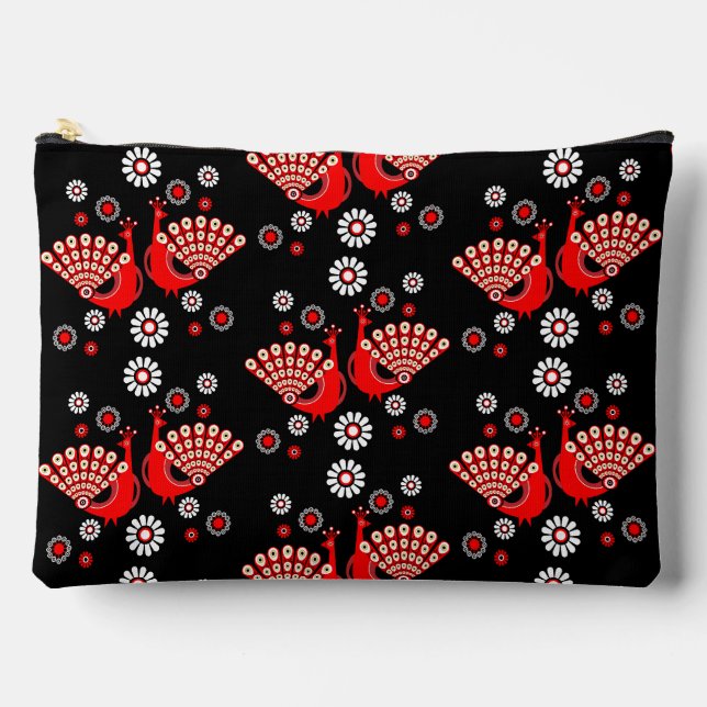 Beautiful Peacock Art  Accessory Pouch (Front)