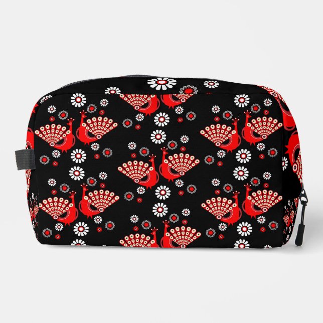 Beautiful Peacock Art  Dopp Kit (Front)