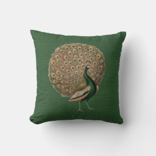 Beautiful peacock art, personalised cushion