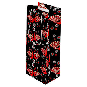 Beautiful Peacock Art  Wine Gift Bag