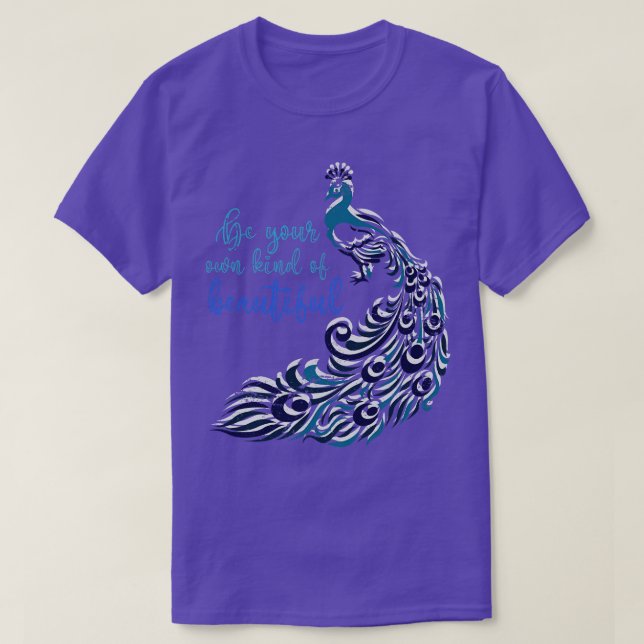 Beautiful Peacock Bird Animal Peacock T-Shirt (Design Front)