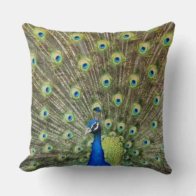 Beautiful peacock bird cushion (Front)