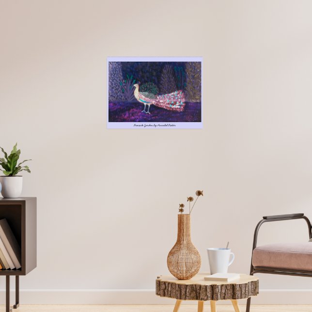 Beautiful Peacock Colourful Art Poster (Living Room 3)