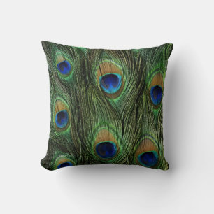 Beautiful Peacock Feathers Cushion