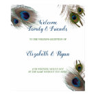 Beautiful Peacock Feathers, Custom Wedding Welcome