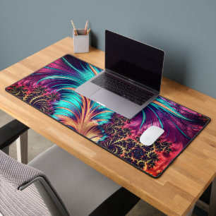 Beautiful Peacock Feathers Desk Mat