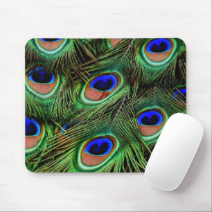 Beautiful Peacock Feathers Mouse Mat