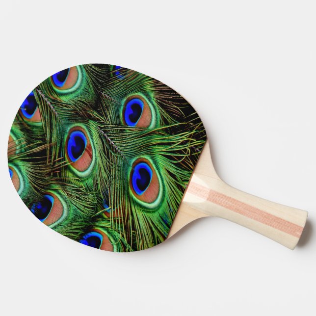 Beautiful Peacock Feathers  Ping Pong Paddle (Back Side)