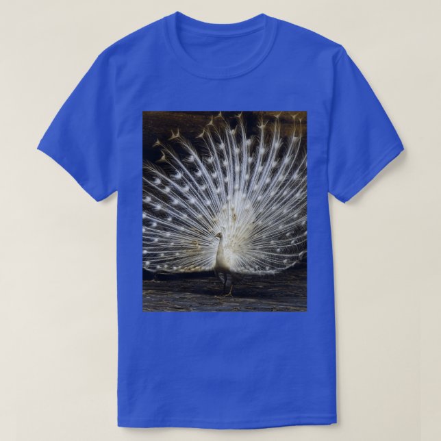 Beautiful Peacock In Full Bloom from Fonebook T-Shirt (Design Front)