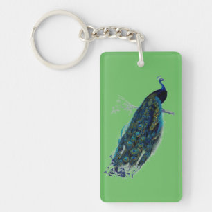 Beautiful Peacock Key Ring