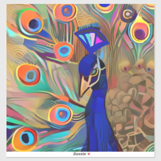 Beautiful Peacock laptop skin pad sticker bird