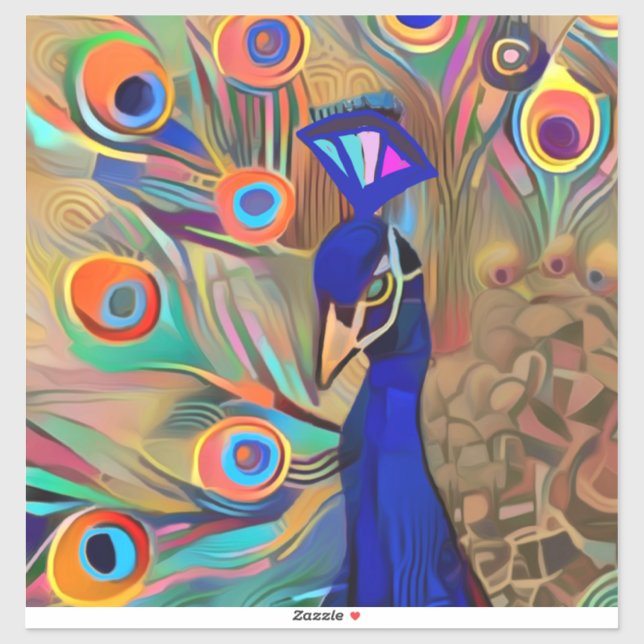 Beautiful Peacock laptop skin pad sticker bird (Sheet)